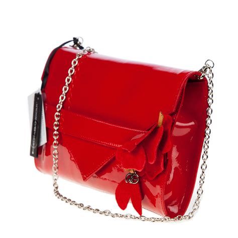 patent red clutch bag - red patent leather wallet.